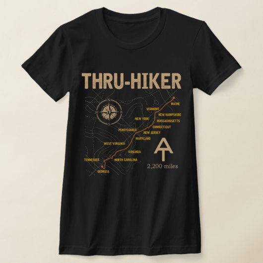 T-shirt Thruh Hiker Appalachian Trail Randonnée (Poser)