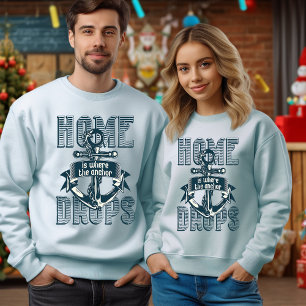 T-shirt 'Thuis is waar het anker valt'