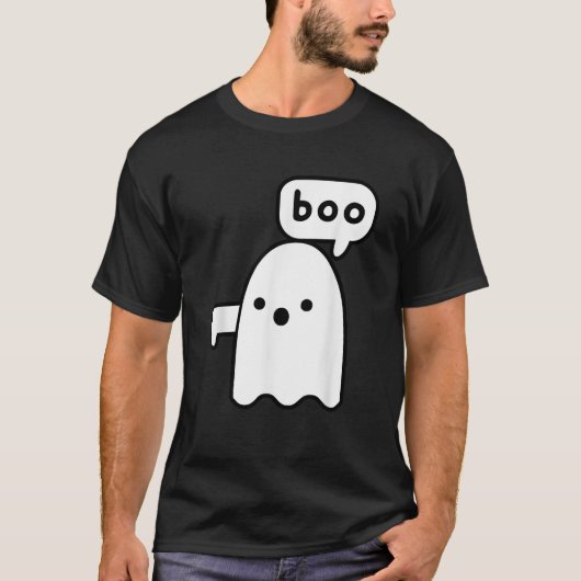 T-shirt Thumbs Down Ghost Screaming Boo Disapproval Ghost  (Devant)
