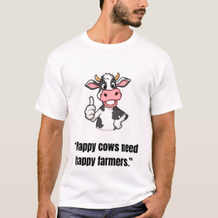 T-shirt Thumbs Up Cow – Funny Cartoon Tee