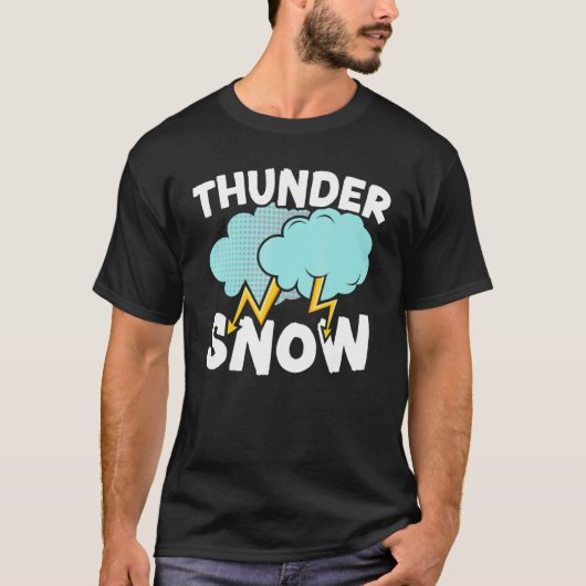 T-shirt Thunder Snow Ice Cold Snowy Winter Season 1 (Devant)