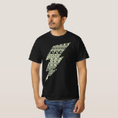 T-shirt Thunderbolt, Clé Grecque, Vague Surfer (Devant entier)