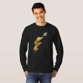 T-shirt Thunderbolt d'alimentation café (Devant entier)