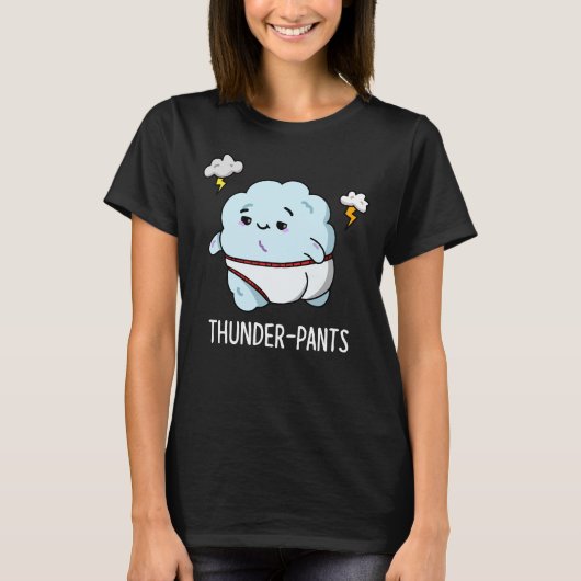 T-shirt Thunderpants Funny Cloud Météo Pun Dark BG (Devant)