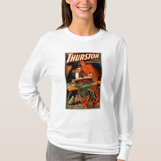 T-shirt Thurston le grand magicien avec la magie de diable (Devant)