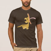 T-Shirt Thylacine en Yawning Cartoon mignon (Devant)