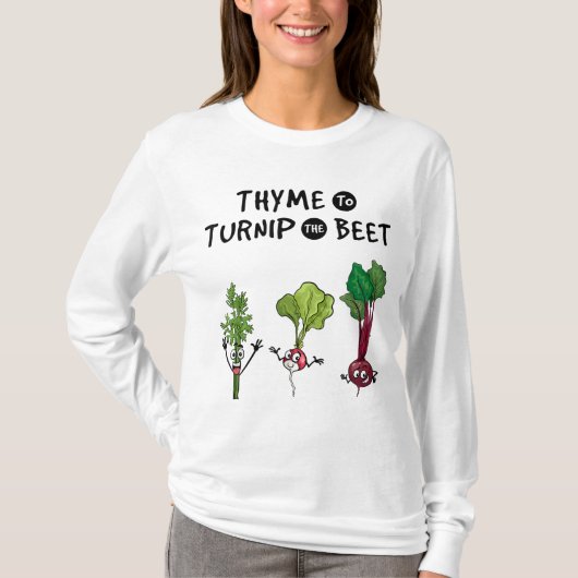 T-shirt Thyme pour Turnip Beet Funny Gardener Vegan (Devant)