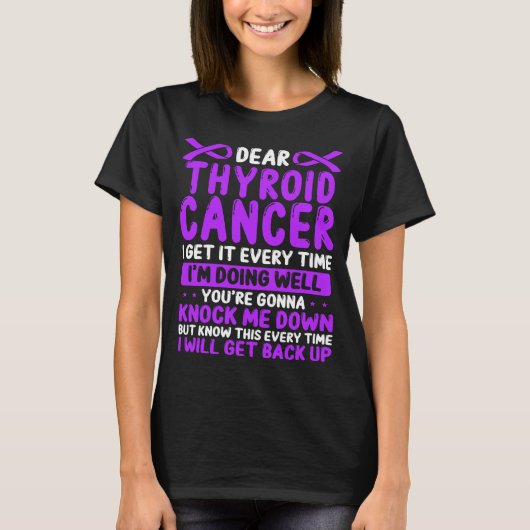 T-shirt Thyroide Cancer Awareness Thyroide Cancer Ribbon (Devant)
