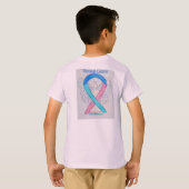 T-shirt Thyroïde Cancer Sensibilisation Ruban Angel person (Dos entier)