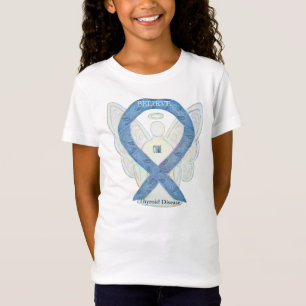 T-Shirt Thyroïde Maladie Sensibilisation Ruban Angel Chemi