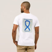 T-shirt Thyroïde Sensibilisation à la maladie Bleu Ruban C (Dos entier)