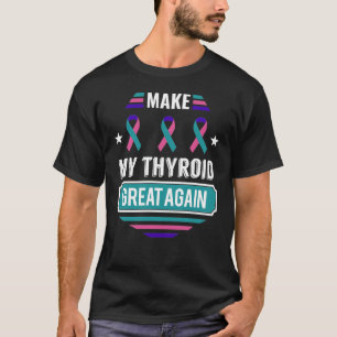 T-shirt Thyroïde Tumeur Survivant Cancer Sensibilisation T