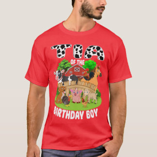 T-shirt Tia de l'anniversaire garçon animaux de ferme Thèm