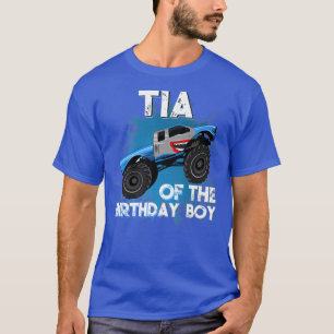 T-shirt Tia Of The Birthday Boy Monster Truck Birthday Par