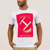 T-shirt Tiangong-2 station spatial chinois art spatial. (Devant)