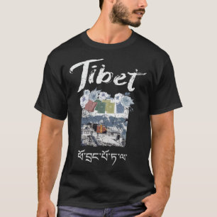 T-shirt Tibet Potala Forteresse Script Tibétain Classique 