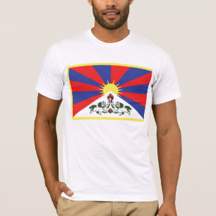 T-shirt tibétain de drapeau