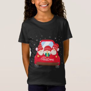 T-Shirt Tibétain Mastiff équitation Camion Rouge Joyeux No