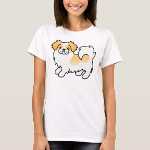 T-shirt Tibétain Spaniel couleur fauve parti-coloré Chien
