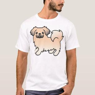 T-shirt Tibétain Spaniel couleur sable crème Chien de dess