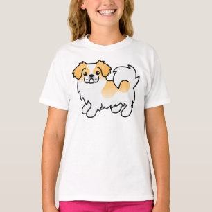 T-shirt Tibétain Spaniel Parti-Couleur Faon Chien de Dessi