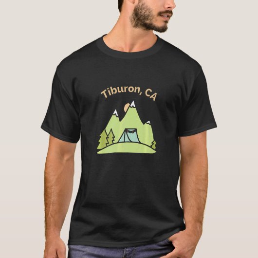 T-shirt Tiburon Ca Mountains Randonnée Escalade Camping & (Devant)