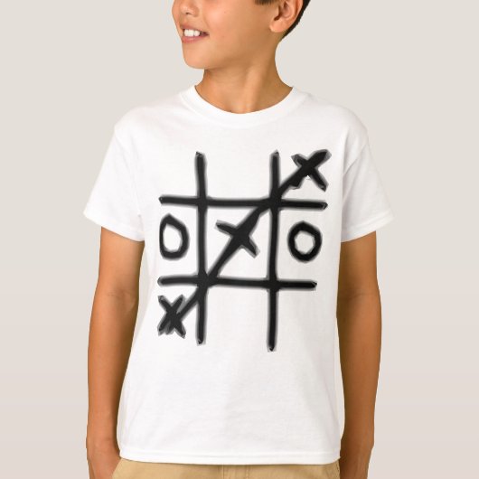 T-shirt Tic Tac Toe - 3 dans une rangée (Devant)