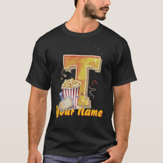 T-shirt Tickets de pop-corn T personnalisés cinématiques
