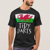 T-shirt Tidy Darts drôle Welsh Wales Flag (Devant)