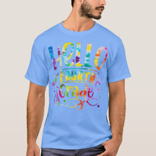 T-shirt Tie Die Hello 4th Grade Back To School Teacher Kid