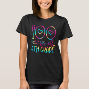 T-shirt Tie Dye 100 Jours De 4E Année Enseignant 100e Jour