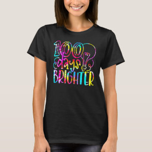 T-shirt Tie Dye 100 Jours Étudiant plus brillant Joyeux 10