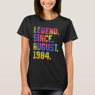 T-shirt Tie Dye 39e Anniversaire Légende depuis août 1984