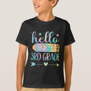 T-shirt Tie Dye 3e année Retour à l'école Bonjour troisièm