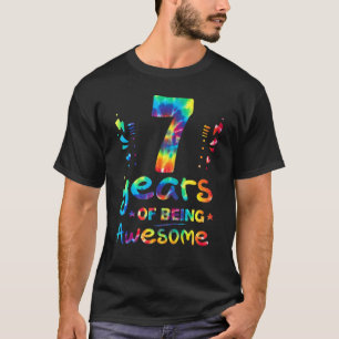 T-shirt Tie Dye 7 ans d'être génial Sept Anniversaires 7e