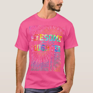 T-shirt Tie Dye Awesome Comme Mon Don De Fille Pour Père