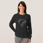 T-shirt Tie Dye Baseball Heart Baseball Fans Baseball  4 (Devant entier)