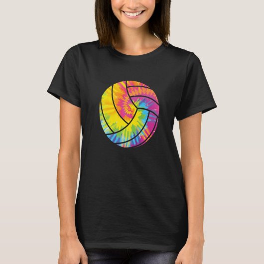 T-shirt Tie Dye Beach Volleyball Retro Setters Players Co (Devant)