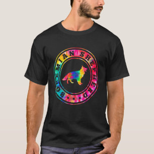 T-shirt Tie Dye Bohemian Shepherd Chien Maman Papa Pet