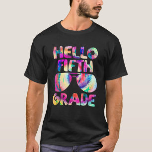 T-shirt Tie Dye Bonjour 5e année Premier jour de l'école R