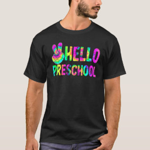 T-shirt Tie Dye Bonjour Préscolaire Retour À L'École Ensei
