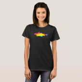 T-shirt Tie Dye Cod Arc-en-ciel Imprimer Cuset Poisson Scr (Devant entier)