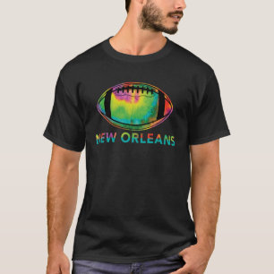 T-shirt Tie Dye Cool Football Appareils Nouvelle-Orléans