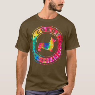 T-shirt Tie Dye Corgi Chien Maman Papa Pet Amant