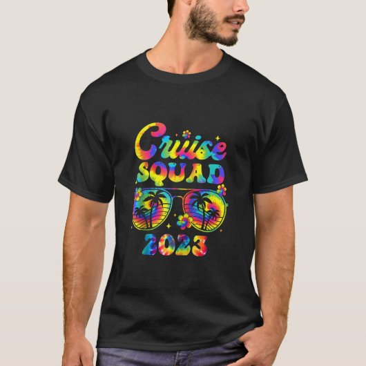 T-shirt Tie Dye Cruise Squad 2023 Famille Vacation Corresp (Devant)