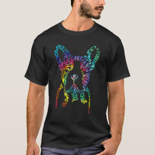 T-shirt Tie-Dye dactylo Bulldog Français Mot Frenc