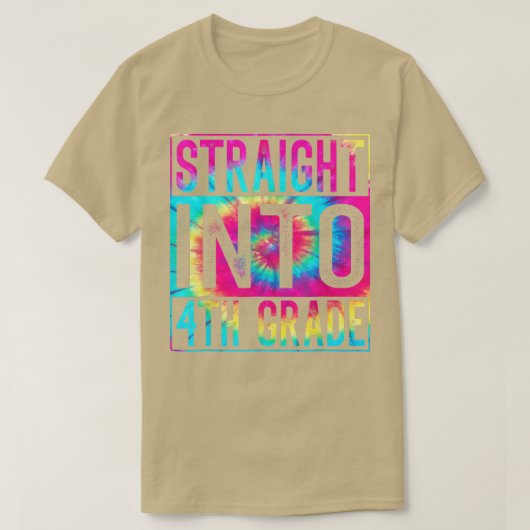 T-shirt Tie Dye Directement En 4E Année Retour À L'École F (Design devant)