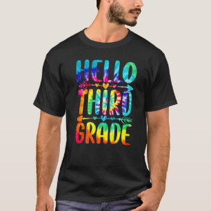 T-shirt Tie Dye Enseignant Étudiant Bonjour Troisième Grad