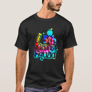 T-shirt Tie Dye Équipe 5e Année Retour à l'École Enseignan
