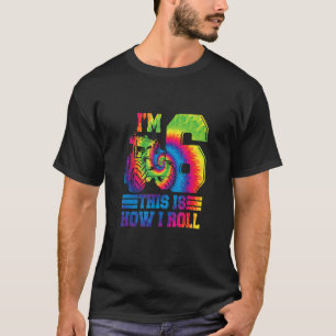 T-shirt Tie Dye Ferme Tracteur Je suis 6e fête d'anniversa